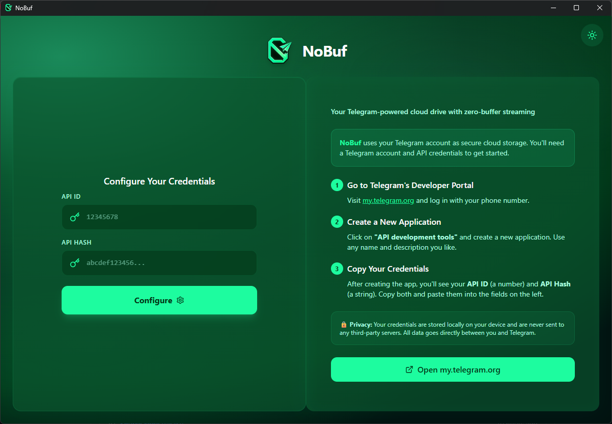 NoBuf — Authentication / QR Login