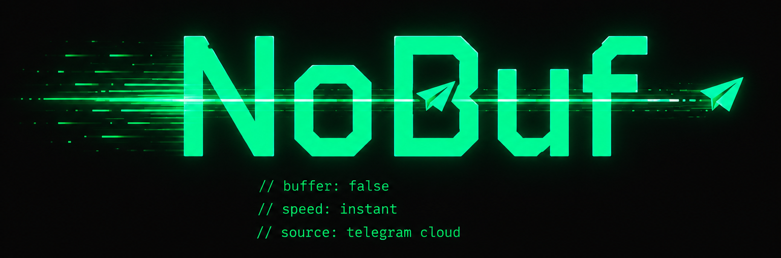 NoBuf — zero-buffer video streaming