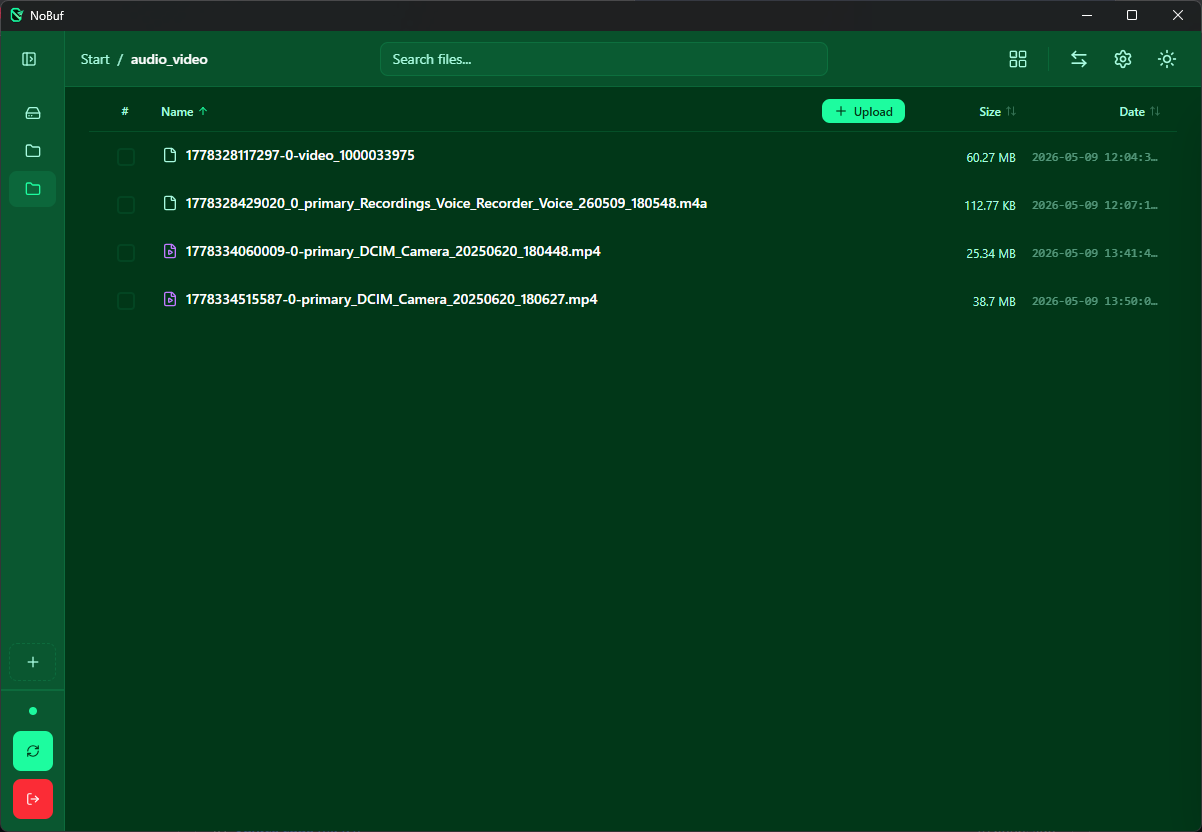 NoBuf — List View
